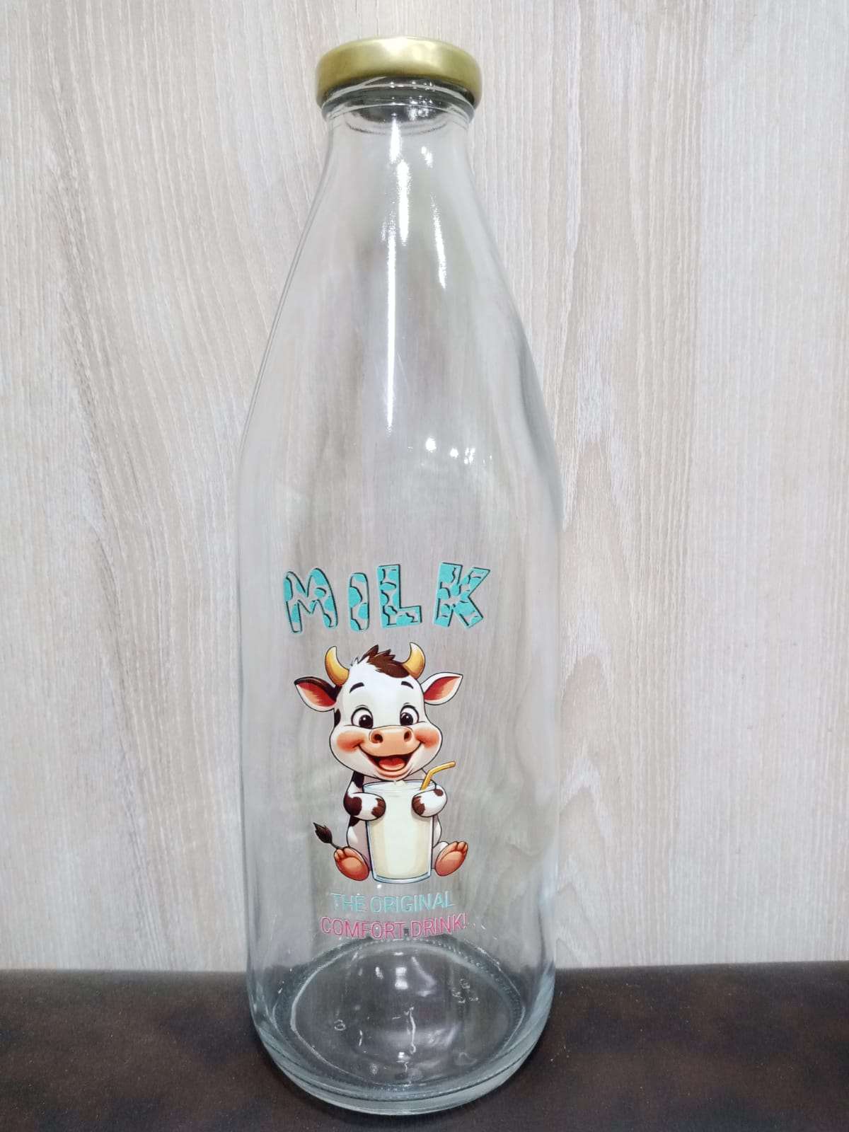 Glass Milk Bottle Water And Juice - 1000Ml