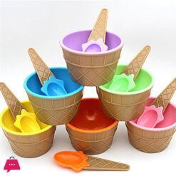 Ice Cream Bowl with Matching Spoons