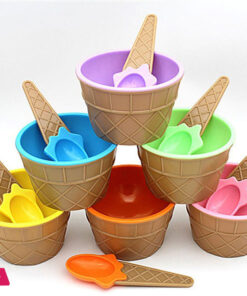 Ice Cream Bowl with Matching Spoons