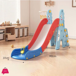 Indoor Slide Childrens Slide Childrens Playground Baby Slide with Basketball Hoop 1-6 years old