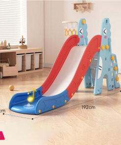 Indoor Slide Childrens Slide Childrens Playground Baby Slide with Basketball Hoop 1-6 years old