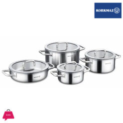 Korkmaz Aura Stainless Steel Cookware Set 8 Pcs