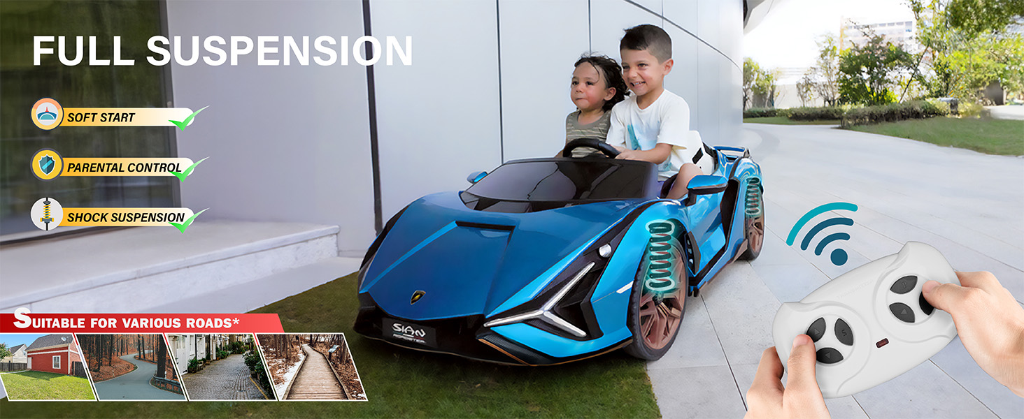 Lamborghini Sian 2-Seater Ride-On Car For Kids 24V With Remote Control Light Music