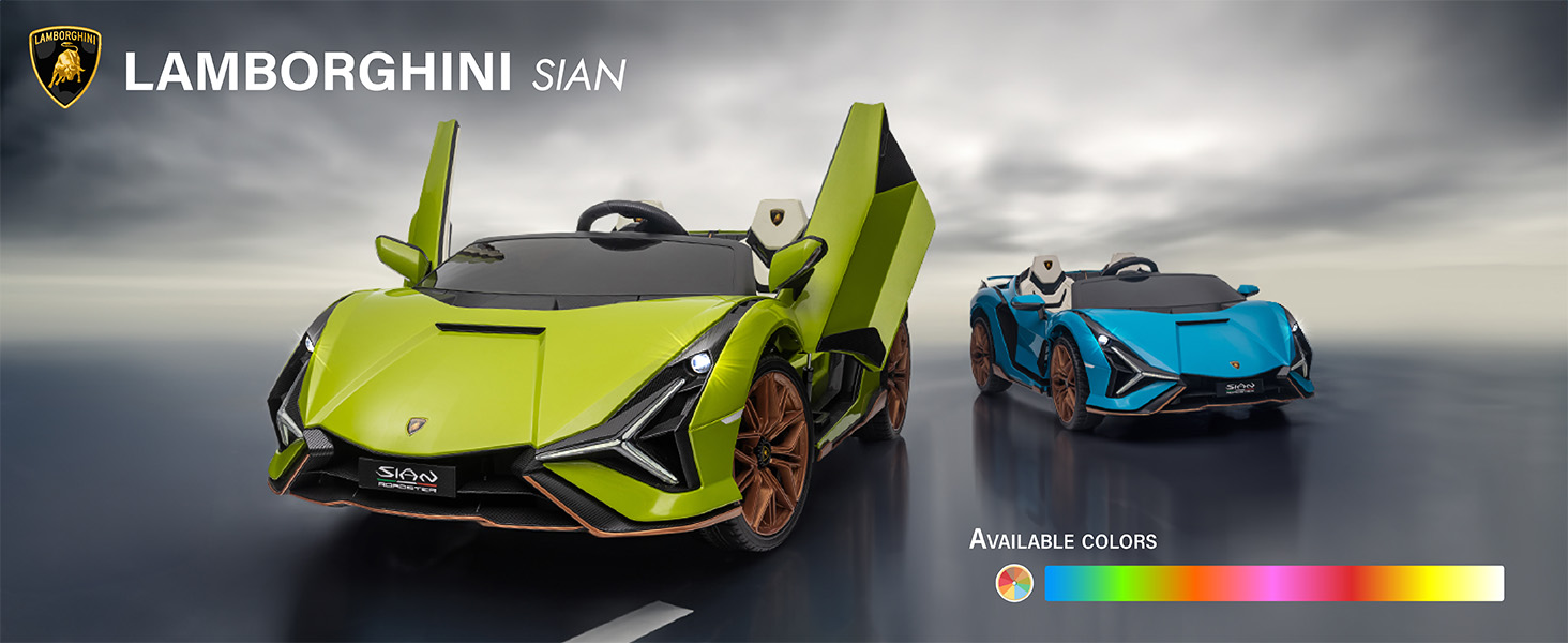 Lamborghini Sian 2-Seater Ride-On Car For Kids 24V With Remote Control Light Music