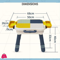 Little Story 4 In 1 Block Activity Table With Stool And Blocks