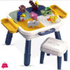 Little Story 4 In 1 Block Activity Table With Stool And Blocks