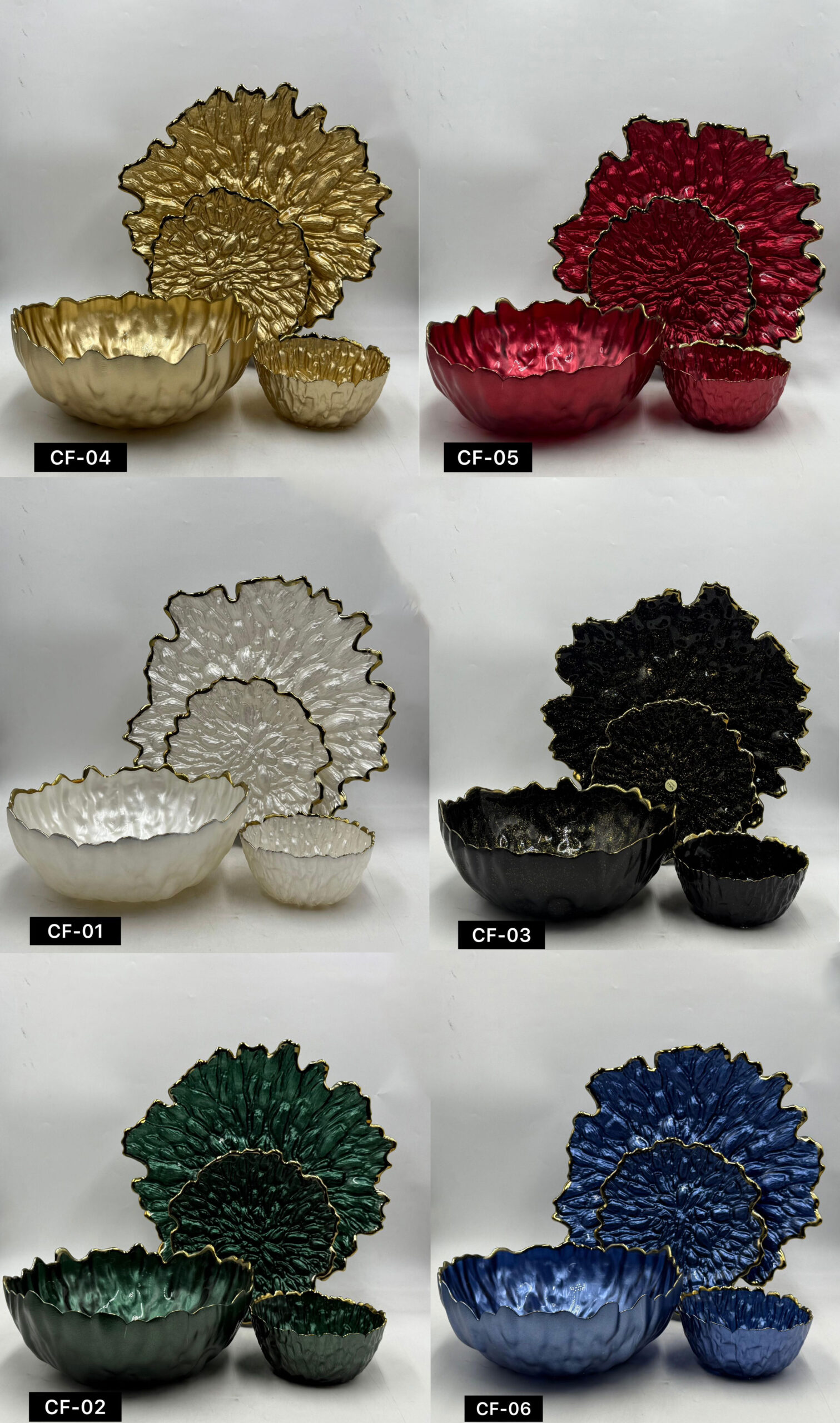 Luxury Gold Leaf Textured Fruit Bowl &Amp; Cake Set (14 Pieces) 14 Luxury Gold Leaf Textured Fruit Bowl &Amp; Cake Set (14 Pieces)