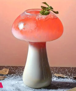Mushroom Shaped Borosilicate Glass Cup For Cocktails Milk Coffee Microwave Safe - 250Ml 19 Mushroom Shaped Borosilicate Glass Cup For Cocktails Milk Coffee Microwave Safe - 250Ml - Image 3