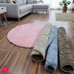 Shaggy Soft Touch Rabbit Plush Round Carpet 4 Feet