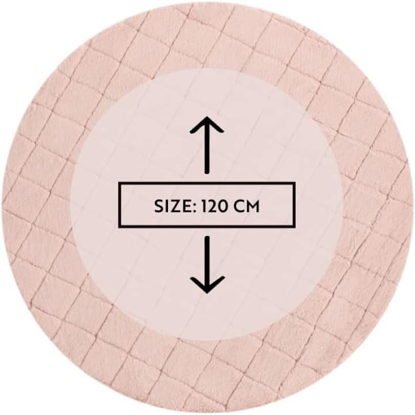 Shaggy Soft Touch Rabbit Plush Round Carpet 4 Feet