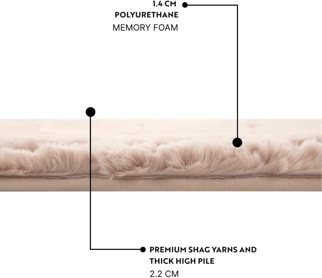 Shaggy Soft Touch Rabbit Plush Round Carpet 4 Feet