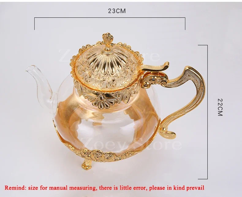 Silver Glass Teapot For Kitchen Metal Cold Kettle Coffee Pot European Style Glassware 5 Silver Glass Teapot For Kitchen Metal Cold Kettle Coffee Pot European Style Glassware