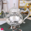 Silver Glass Teapot for Kitchen Metal Cold Kettle Coffee Pot European Style Glassware