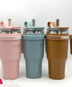 Sitarayuri Coffee Stainless Steel Vacuum Insulated Tumbler With Lid Straw And Handle 1250Ml - Image 2