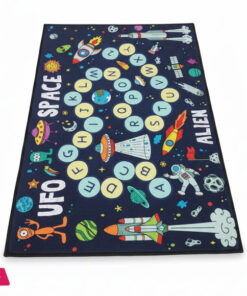 Space Pattern Play Mat Large Area Carpet Bedroom Playroom Floor Mat Perfect for Classroom Fun Educational Non Slip Activity Floor Mat