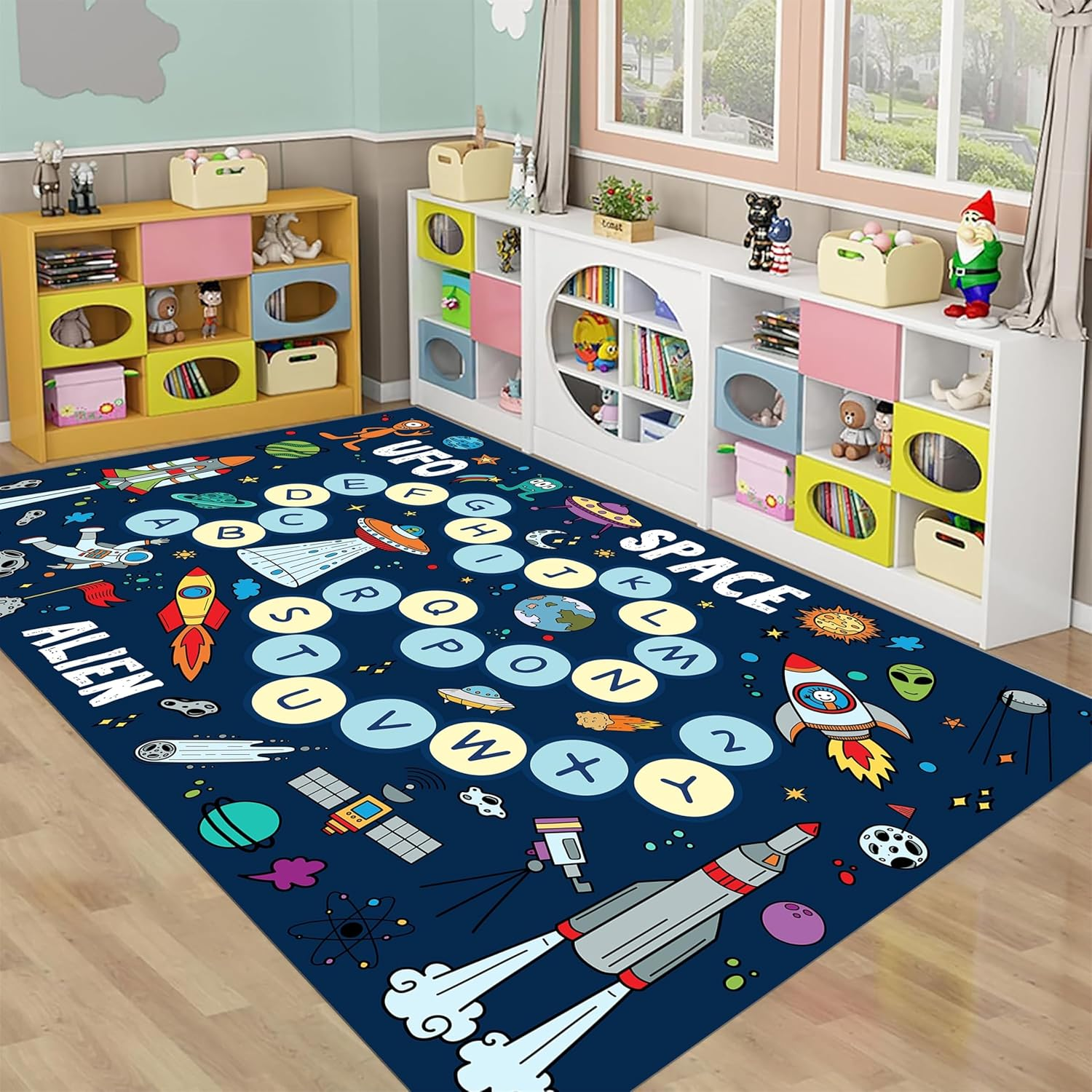 Space Pattern Play Mat Large Area Carpet Bedroom Playroom Floor Mat Perfect For Classroom Fun Educational Non Slip Activity Floor Mat 7 Space Pattern Play Mat Large Area Carpet Bedroom Playroom Floor Mat Perfect For Classroom Fun Educational Non Slip Activity Floor Mat