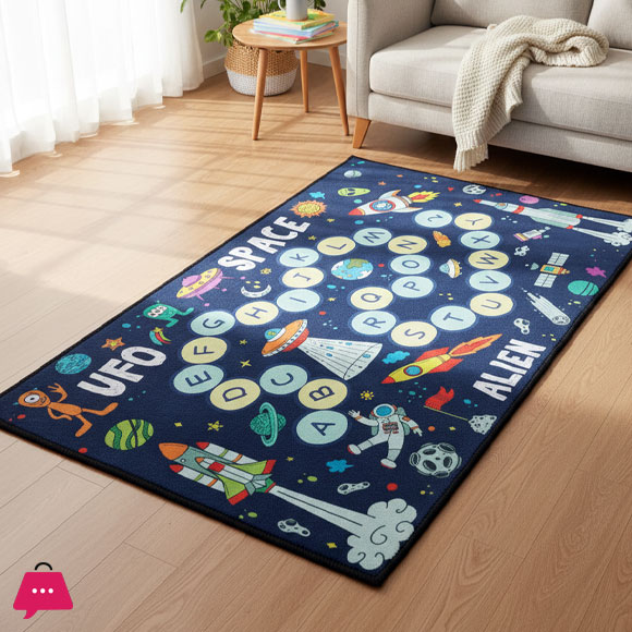Space Pattern Play Mat Large Area Carpet Bedroom Playroom Floor Mat Perfect For Classroom Fun Educational Non Slip Activity Floor Mat 4 Space Pattern Play Mat Large Area Carpet Bedroom Playroom Floor Mat Perfect For Classroom Fun Educational Non Slip Activity Floor Mat - Image 2
