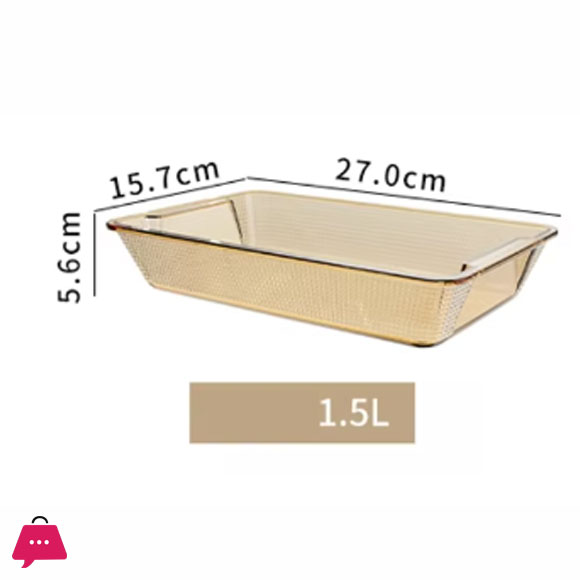 Heat Resistant Basics Clear Oblong Glass Baking Dishes Dish Pan Tray Plate
