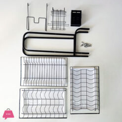 2-3 Tier Dish Rack Utensil And Plate Holder Adjustable And Durable Kitchen Storage Solution