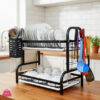 2-3 Tier Dish Rack Utensil and Plate Holder Adjustable and Durable Kitchen Storage Solution