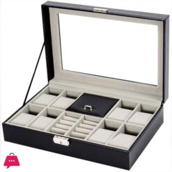 2 In 1 8 Watch Box Grids + 3 Mixed Grids Pu Leather Watch Case Organizer Box Luxury Jewelry Ring Display Watch Boxes 7 2 In 1 8 Watch Box Grids + 3 Mixed Grids Pu Leather Watch Case Organizer Box Luxury Jewelry Ring Display Watch Boxes