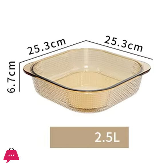 Heat Resistant Basics Clear Oblong Glass Baking Dishes Dish Pan Tray Plate
