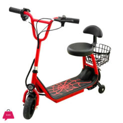 36V Electric Scooter For Kids With Training Wheels And Basket