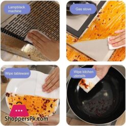 At 80 Pcs Kitchen Cleaning Wipes Lemon Scent Effective Cleaning Removing Grease Stains From Surfaces Glass Oven Strong Skin Safe Wipes For Daily Home Use