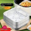 Aluminum Foil Pansthicken Squareround Tin Foil Pans Disposable Aluminum Baking Pans Disposable Cookware With High Heat Conductivity For Bakinggrillingcookingstoringprepping Pack Of 10 20 X 20Cm