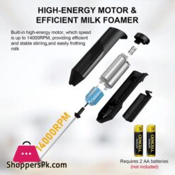 Mini Coffee Milk Egg Beater Electric Foam Hand Blender Mixer Classic Sleek Design Froth Whisker Latte Maker For Milkcoffee Beaterjuicecafe Lattecappuccino Mini Blender 1