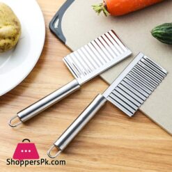 Crinkle Fries Cutter Knife With Handle Stainless Steel High Quality