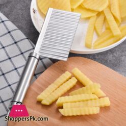 Crinkle Fries Cutter Knife With Handle Stainless Steel High Quality