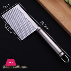 Crinkle Fries Cutter Knife With Handle Stainless Steel High Quality