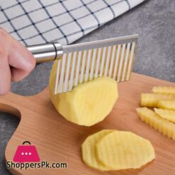 Crinkle Fries Cutter Knife With Handle Stainless Steel High Quality
