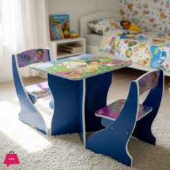 Kids Study Table Wooden Table Chair High Quality 2-Chair 1-Table