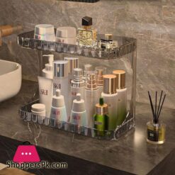 Double Layer Bathroom Storage Rack Cosmetics Storage Box