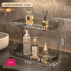 Double Layer Bathroom Storage Rack Cosmetics Storage Box