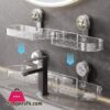 Five-Pointed Star Suction Cup Faucet Countertop Sink Mirror-Front Bathroom Wall-Mounted Drip-Drying Rack Without Drilling Holes