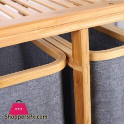 Foldable Dirty Laundry Basket Waterproof Bamboo Organizer Bucket Clothing Children Toy Large Capacity Storage Home