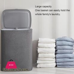 Laundry Basket With Lid Dual Compartment Design Laundry Hamper Clothes Basket For Bathroom Laundry