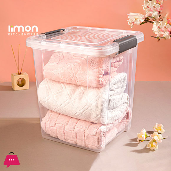 Limon Transparent Square Rice Storage Container 8-Liter 5 Limon Transparent Square Rice Storage Container 8-Liter - Image 3