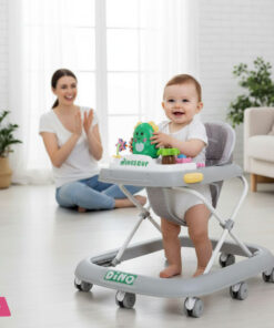 New Baby Walker with Music Light One Key Fold