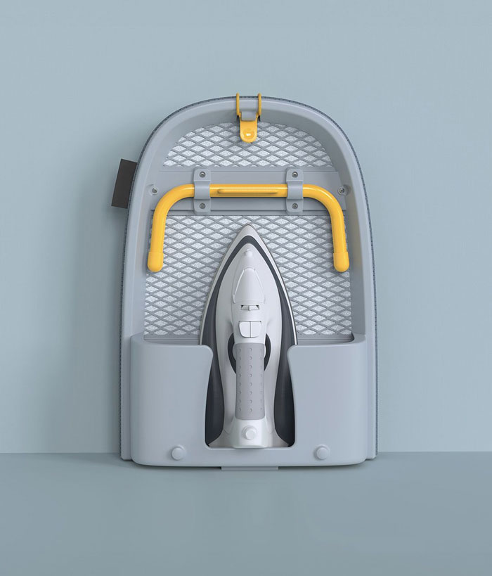 Portable Grey Pocket Folding Table Top Ironing Board