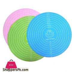 Round Silicone Baking Mat Non-Slip Pastry Turntable Nonstick Dough Kneading Pad