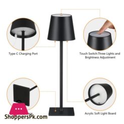Table Lamp For Bedroom Rechargeable Wireless Touch Lamp