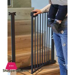 UBRAVOO Baby Gate for Doors and Stairs, Height 100 cm, Safety Pet Gate,  Automatic Closure, Triple Locking, JLB-MD01