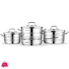 Korkmaz Stainless Steel Astron 7 Pcs Cookware Set