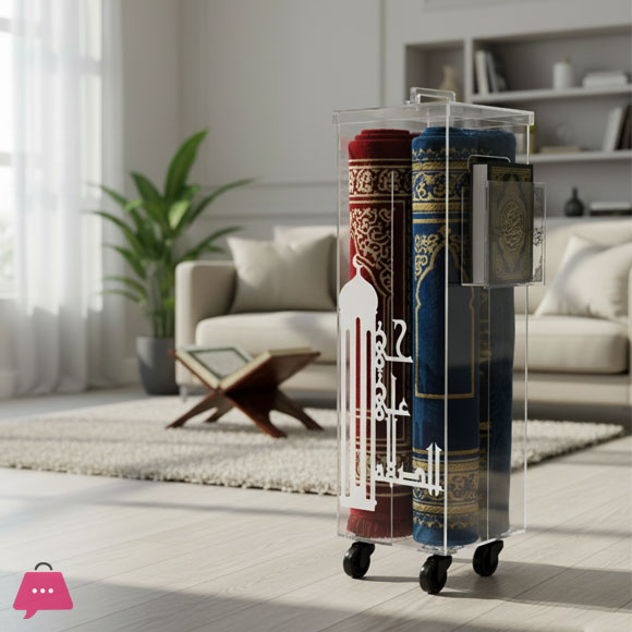 Acrylic Pray Mat Box Side Quran Holder Pocket