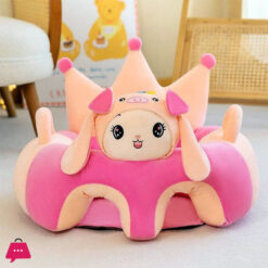Baby Support Seat Plush Cartoon Pattern Comfortable Chair for Learning to Sit, Baby Washable 6M+