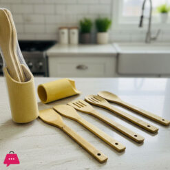 Bamboo Wood Cooking Spoon Set of 5